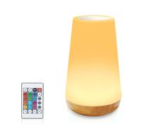 Wood Grain Appearance Remote Control Night Light,7 Colors Adjustable,Small Size,Modern and Simple,Suitable for Baby Room,Bedroom,Dining Table.