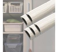 Wood Grain Cable Trunking Kit - 5 PCS PVC Cord Hider, 2.8" W x 48" L, Adhesive-Backed, Thick Wall/Floor Cable Raceway Cover for Home Organization