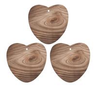 Wood Grain Car Air Freshener, 3 Pcs Love form Hanging Air Freshener Cards, Long Lasting Fragrance Scented Cards for Car, Home, Office Gray-style