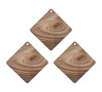 Wood Grain Car Air Freshener, 3 Pcs Rhombus Hanging Air Freshener Cards, Long Lasting Fragrance Scented Cards for Car, Home, Office Black-style