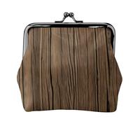 Wood Grain Coin Purses, Small Card Case Wallet For Men Women For Shopping And Casual Outings, Black, One Size, Art Deco