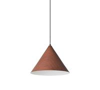 Wood Grain Cone Shape Pendant Light Fixture for Kitchen Sink, Minimalism Metal Lighting for Dining Room, Simple Farmhouse Chandelier, Hanging Lamp for Island Bar Counter (A,12.5in)(A,12.5in)