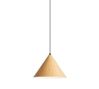 Wood Grain Cone Shape Pendant Light Fixture for Kitchen Sink, Minimalism Metal Lighting for Dining Room, Simple Farmhouse Chandelier, Hanging Lamp for Island Bar Counter (A,12.5in)(B,9.8in)