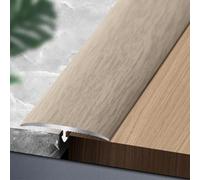 Wood Grain Design Floor Transition Strip, T-type Floor Flat Divider Strip, for Laminate Gaps and Doorway Transitions Vinyl Floor Edge Strip Wood Grain Finish(Hazy Time,2CM*90CM)