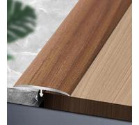 Wood Grain Design Floor Transition Strip, T-type Floor Flat Divider Strip, for Laminate Gaps and Doorway Transitions Vinyl Floor Edge Strip Wood Grain Finish(Export Light Wood,1.5CM*90CM)