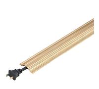 Wood-grain Floor Power Cord Protector For Home Use, Self-adhesive Cable Cavity Made Of Soft PVC, Flat Anti-trip Design For Commercial Spaces(Yellow,1m)