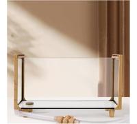 Wood Grain Frame Rectangular Glass Fish Tank Feeding Box Large Transparent Aquarium For Ecological Use Tank Goldfish Tank(small)