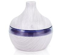 Wood Grain Humidifier LED Night Light Mist Maker Air Humidifier Essential Oil Diffuser Small Humidifiers for Bedroom Office Car Home (C)