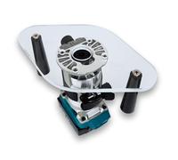 WOOD GRAIN JUNKIE® TrimFit Pro® 6"x10" Dual Grip Router Base Plate Compatible with Makita RT0701C, XTR01Z - Pre-Drilled, 3/8" Clear Acrylic, Compact Router Accessory for Woodworking, USA Made