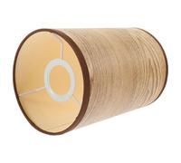 Wood Grain Lamp Shade Replacement for Pendant Light and Table Lamp | Metal and PP Build, Khaki Finish, Light Diffusion for Living Rooms and Coffee Shops