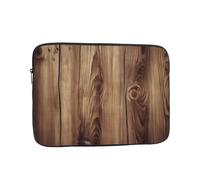 Wood Grain Laptop Sleeve for Women Men, 17 Inch Waterproof Laptop Bag Lightweight Notebook Computer Cover Bag