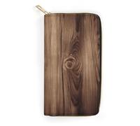 Wood Grain Leather Wallet, Bifold Stylish Wallets, Credit Card Holder for Passport Covers, Purse Passport Bag for Men Women
