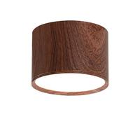 Wood Grain LED Downlight - Modern Minimalist Flush Mount Ceiling Light for Hallway, Entryway & Balconies - 6000k Aluminum Lamp with 3 Color Modes