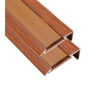 Wood Grain Metal Stair Edging, Anti-Slip Transition Strip, 2 Pack