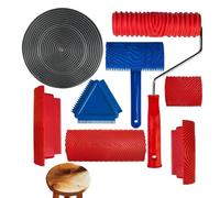 Wood Grain Painting Tool - 8 Pieces/set Wood Grain Paint Roller | Rubber Wood Pattern Paint Roller | Paint Tool Kit For Deco