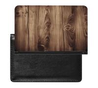 Wood Grain Passport Holder Passport Wallet Document Organizer Protector PU Leather Card Slot Travel Accessories