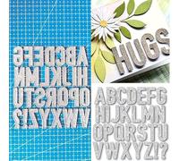 Wood Grain Pattern English Alphabet Die Cuts for Card Making, Metal Cutting Dies, Metal Die Cutting Mold, Scrapbooking Dies, DIY Etched Embossing Stencil for Crafts