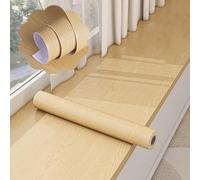 Wood Grain Peel Stick Windowsill Mat Roll, Bay Window Seat Cushion for Bathroom/Kitchen/Balconies, Thickened Pet Window Guard Cut-to-Size(Style 2,L500W80cm(197"x31.5"))