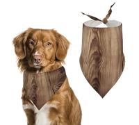 Wood Grain Pet Scarf Adjustable Pet Accessories Triangular Scarf Washable Floral Print Puppy Bib Bandana Stylish Comfortable Cat Scarves for Holiday Scarfs