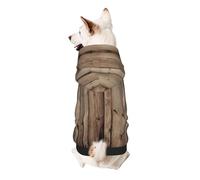 Wood Grain Print Dog Hoodie Sweatshirt For Small Dogs, Warm, Soft And Breathable Pet Clothes, Easy To Wear Jumper For Winter And Fall Warm