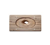 Wood Grain -Print Four-Hole License Plate Holder With Custom Designs - Weather Resistant & Easy Fit For Front/Rear Vehicles
