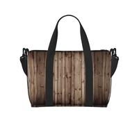 Wood Grain Print Weekender Bag Sport Gym Bag Women Men Hospital Bag Personal Travel Bag Carryon Bag, Black, One Size