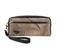 Wood Grain Printed Cosmetic Bags for Women Mom, Stylish & Portable Leather Makeup Bag Cute Gifts Travel Toiletry Bag with Zipper