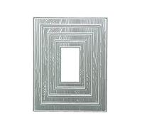Wood Grain Rectangle Nesting Frame Metal Cutting Dies Stencil Scrapbooking Embossing Die Cuts Card Album Template Scrapbooking Die Cuts Metal