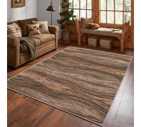 Wood Grain Rug, Vintage Rustic Wood Texture Area Rug 180x200cm, Machine Washable Rug for Living Room, Bedroom, Non Slip Soft Carpet, Brown Nature Home Decor & Gifts D#1213