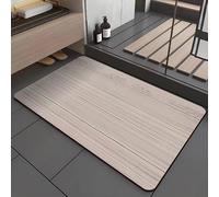 Wood Grain Texture Bathroom Mat Absorbent Non-Slip Quick Dry Home Decoration Shower Tub Toilet Floor Mats