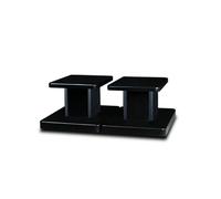Wood Grain Universal Speaker Stands - Pair of Floor Mounts with Hidden Cables & Sand Filling - Perfect for Home Audio & Visual Systems - Enhance Sound Quality & Aesthetics