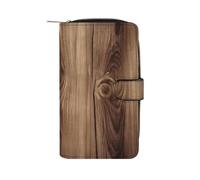 Wood Grain Wallet Multifunctional Wallets for Men Compact Wallet Purse Passport Bag