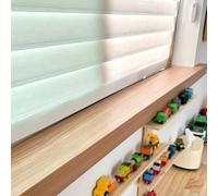 Wood Grain Window Sill Board, Durable Laminate Cover, Stain-Proof & Easy to Clean, for Bedroom & Living Room Windows(130x35cm (51 1/8" x 13 3/4"))