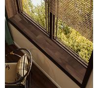 Wood Grain Window Sill Mat - Dustproof Waterproof Window Sill Cover Windowsill Protector for Dogs/Plants/Cats, PVC Narrow Bay Window Seat Cushion Pad DIY Cutting Non-Slip(B,120x12cm(47.2x4.7in))