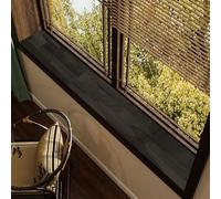 Wood Grain Window Sill Mat - Dustproof Waterproof Window Sill Cover Windowsill Protector for Dogs/Plants/Cats, PVC Narrow Bay Window Seat Cushion Pad DIY Cutting Non-Slip(G,200x20cm(78.7x7.9in))