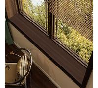 Wood Grain Window Sill Mat - Dustproof Waterproof Window Sill Cover Windowsill Protector for Dogs/Plants/Cats, PVC Narrow Bay Window Seat Cushion Pad DIY Cutting Non-Slip(C,60x20cm(23.6x7.9in))