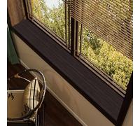 Wood Grain Window Sill Mat - Dustproof Waterproof Window Sill Cover Windowsill Protector for Dogs/Plants/Cats, PVC Narrow Bay Window Seat Cushion Pad DIY Cutting Non-Slip(D,250x30cm(98.4x11.8in))