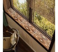 Wood Grain Window Sill Mat - Dustproof Waterproof Window Sill Cover Windowsill Protector for Dogs/Plants/Cats, PVC Narrow Bay Window Seat Cushion Pad DIY Cutting Non-Slip(H,250x40cm(98.4x15.7in))