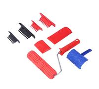 Wood Graining Tool, Pattern Paint Roller Wood Grain Painting Tool Handheld Wood Texture Pattern Roller with Handle Roller Rubber Wood Graining Tool for Wall Room Art Paint