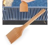 Wood Grill Scraper, Grill Scraper for Outdoor Grill, Wooden Grill Scraper with Long Handle, Grill Brush Barbecue Cleaning Tools for Grill Grates, Outdoor BBQ