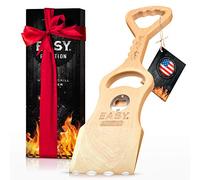 Wood Grill Scraper - Wooden Alternative for A BBQ Grill Brush, Made from Natural Beech Hardwood - Uses The New EasyShape Technology for Safe Cleaning & Bristle Free Barbecue