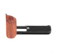 Wood Grip L-Bracket for Canon for powershot V1 Vertical Wood(Black) | Custom fit for canon for powershot V1, wood handle grip, aluminum alloy build, fast-detach mechanism, vertical ready