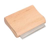 Wood Grooming Brush Professional Deshedding Tool Ergonomic Metal Horse Grooming Comb for Efficient Hair Removal Durable and Easy to Clean for Animals