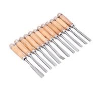 Wood Groove Parting Tools, Portable 12Pcs Professional HSS Modeling Wood Turning Chisel Set for Carpenter for Lathe for Hardwood for Grinder