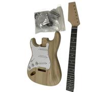 Wood Guitar Body 39 Inches Left Handed DIY Electric Guitar Kit With Paulownia Body 21Frets Maple Neck Synthesize Ebony Fingerboard