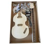 Wood Guitar Body 4 String BB2 DIY Electric Guitar Bass Kit Maple Neck Mahogany Body