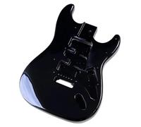 Wood Guitar Body Black Electric Guitar Poplar Body Part For DIY(For ST)