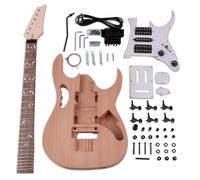 Wood Guitar Body Diy Electric Guitar Kits Double Rock Bridge Mahogany Body Maple Neck Rosewood Fingerboard With All Hardware