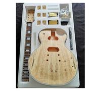Wood Guitar Body Electric Guitar Full Set Combination Mahogany Solid Wood Body Map Stain Pattern(C3)