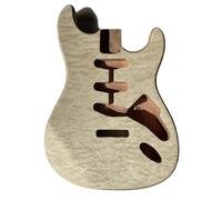 Wood Guitar Body Mahogany Electric Guitar Body Waterwave Pattern Maple Veneer